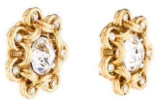 Chanel Crystal Clip-On Earrings