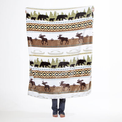 Carstens Inc. Travel Blanket, Premium Compact 2-in-1 Airplane Blanket / Pillow, Hidden Lake