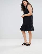 Thumbnail for your product : ASOS Curve Dropped Hem Sleeveless Mini Smock Dress