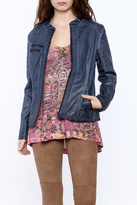 Thumbnail for your product : Tribal Blue Faux Leather Jacket
