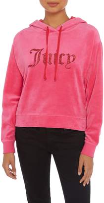 Juicy Black Label Valentine Gothic Logo Hooded Pullover