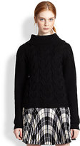 Thumbnail for your product : Milly Wool Cable-Knit Turtleneck Sweater
