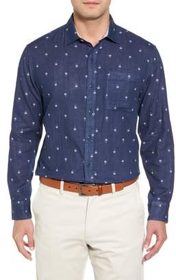 Tommy Bahama Twin Palms Embroidered Cotton Sport Shirt