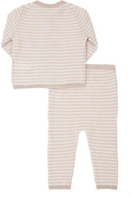 Bonpoint Striped Cashmere Cardigan & Pant Set