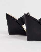 Thumbnail for your product : Public Desire Lena black wedge sandals