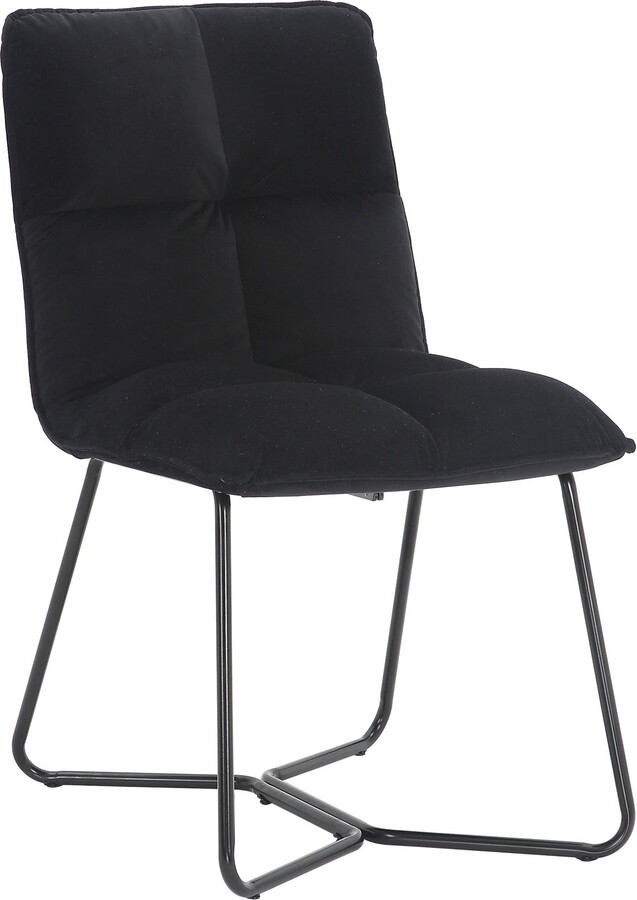 Dunelm Logan Velvet Dining Chair Black ShopStyle