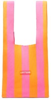 Thumbnail for your product : LASTFRAME Medium Striped Rib-knit Tote Bag - Orange Multi