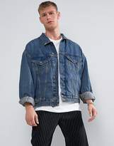 Thumbnail for your product : ASOS Oversized Denim Jacket In Blue Wash