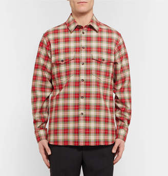 Gucci Embroidered Checked Cotton-Twill Shirt - Men - Red