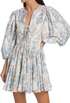 Thumbnail for your product : No Pise La Grama La Cebra Linen-Blend Dress