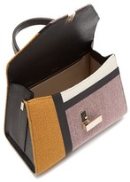 Thumbnail for your product : Valextra Iside Medium Colour-block Bag - Brown Multi