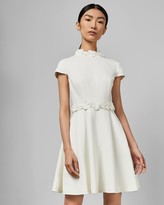 runaway lover grey crochet skater dress