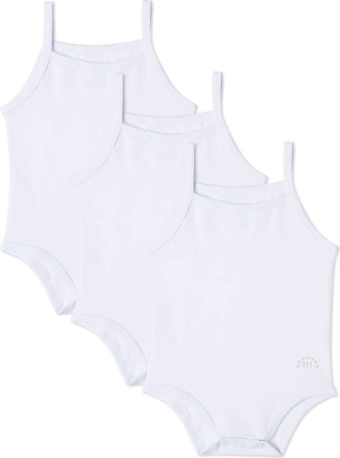 MiniMoi Baby & Toddler Combed Cotton Bodysuits 3 Pack
