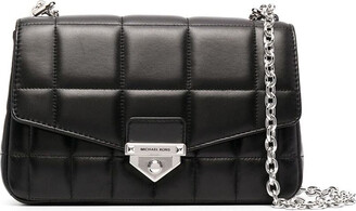 Michael Kors Black Bag Shoulder Bag With Silver Chain