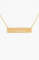 Thumbnail for your product : Moon and Lola 'Script Font' Personalized Bar Pendant Necklace (Online Only)