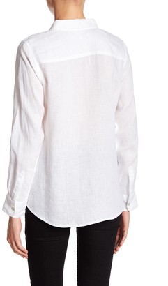 Foxcroft Long Sleeve Linen Pocket Shirt