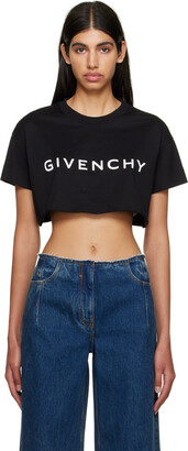 Givenchy Black Cropped T-Shirt