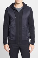 Thumbnail for your product : Kenneth Cole New York Mixed Media Full Zip Hoodie