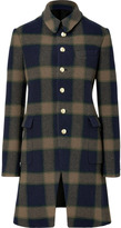Thumbnail for your product : Joseph Navy/Olive Checked Wool Coat