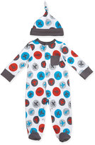 Thumbnail for your product : Offspring Airplane Footie & Hat Set, NB-9 Months