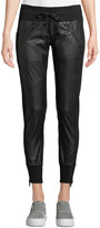 Thumbnail for your product : Blanc Noir Faux-Leather Drawstring Jogger Pants