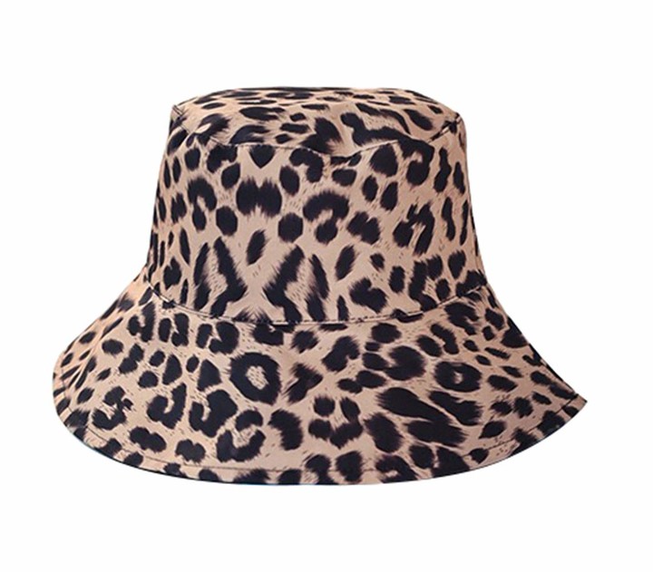 FENGFA Women Leopard Print Sun Hat Summer Outdoor Packable Reversible