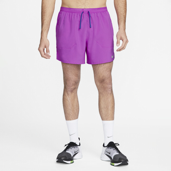 Nike Men's Dri-FIT Stride 5" Brief-Lined Running Shorts in Purple -  ShopStyle