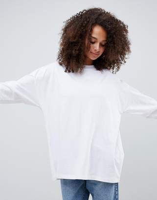 ASOS DESIGN oversized slouchy lightweight sweatshirt in white