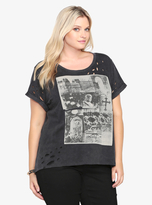 Thumbnail for your product : Torrid Faded Cemetery Words Graphic Hi-Lo Tee