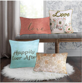 Thumbnail for your product : Edie Home Celebrations Metallic Floral Decorative Pillow