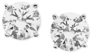 Macy's Certified Diamond Stud Earrings (1 ct. t.w.) in 18k White Gold