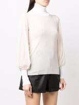 Thumbnail for your product : D-Exterior Roll-Neck Puff-Sleeve Blouse