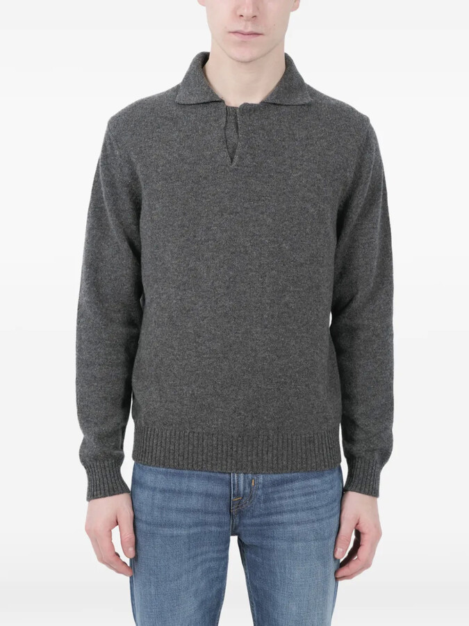 Zanone Mélange-Effect Polo Shirt