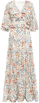 Thumbnail for your product : Sachin + Babi Ruffle-trimmed Satin-twill Maxi Dress