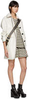 Thumbnail for your product : Marc Jacobs White and Black Striped Pom Pom Dress