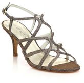 Thumbnail for your product : Stuart Weitzman Turning Up Shimmer Strappy Sandals