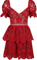 Thumbnail for your product : Self-Portrait Flower Lace Mini Dress
