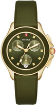 Thumbnail for your product : Michele Cape Golden Chronograph Watch w/Silicone Strap, Green