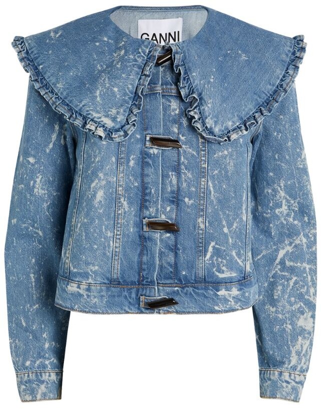 zara ruffle denim jacket