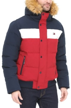 tommy hilfiger jacket red and white