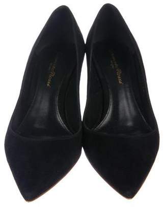 Gianvito Rossi Suede Pointed-Toe Pumps