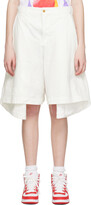 White Pleated Shorts 