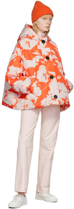 Nina Ricci Orange & White Down Jacket