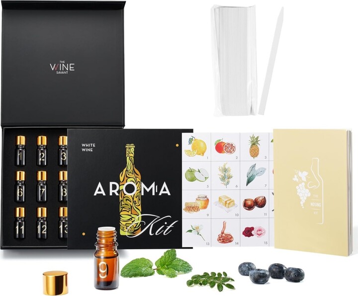 The Wine Savant White Wine Aroma Kit, Set of 15