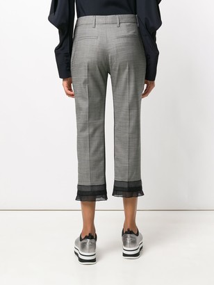 Prada sheer panel cropped trousers