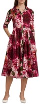 Thumbnail for your product : Samantha Sung Aster Poppy Belted Shirtdress