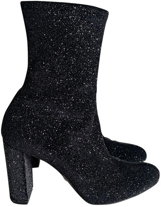 black glitter boots uk