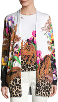 Thumbnail for your product : Etro Floral & Animal-Print Stampa Open Cardigan, Black/Multi