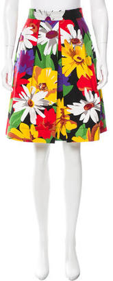See by Chloe Matelassé Floral Print Skirt