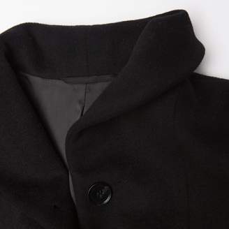 DSTLD Womens Button Wool Coat in Black